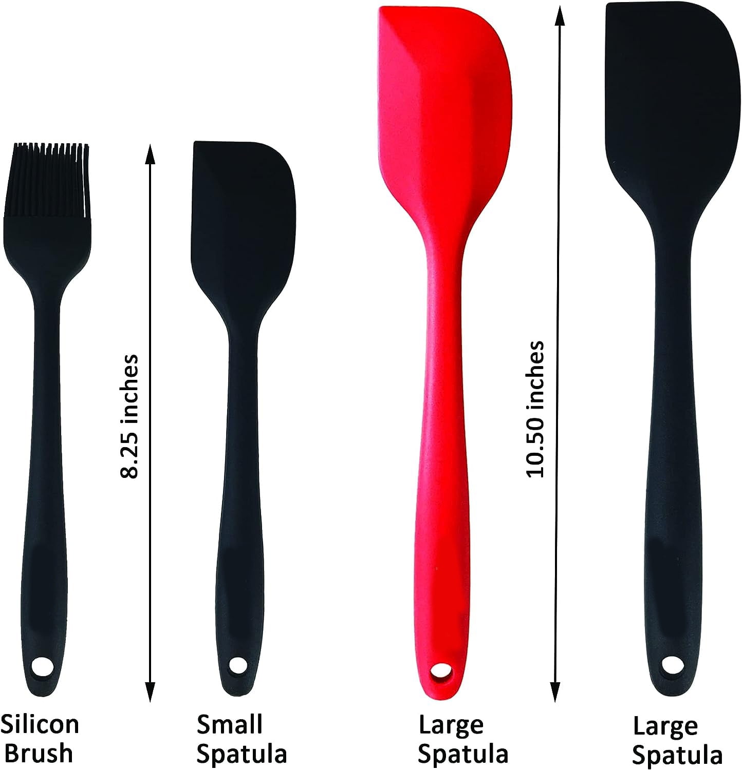 BPC Food Grade Silicone Spatula Set (8 Count)