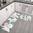 thumbnail image 2 of Pioneer Flower Floral Print Pattern Kitchen Rugs Sets Of 2,Anti Fatigue Kitchen Mat Rugs Non Slip Washable,Decorative Kitchen Floor Mats for Kitchen,Sink,Laundry,17"x30"+17"x47", 2 of 7