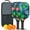 Black, variant on Pickleball Paddles Set Of 2, Fiberglass Surface, Tropical Jungle Print, 4 Balls & Bag