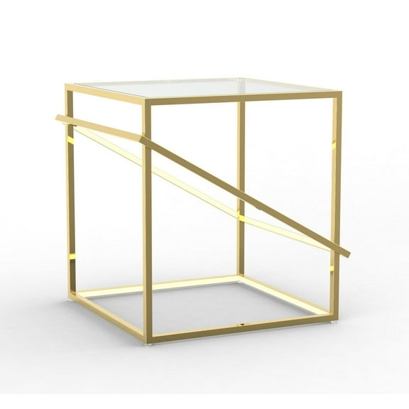 Gold Stainless Steel Geometric LED Light Fixture