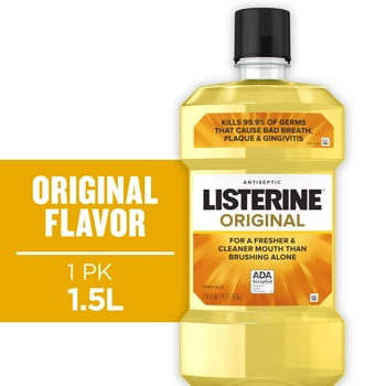 Listerine Original Antiseptic Mouthwash for Bad Breath & Plaque, 1.5 L
