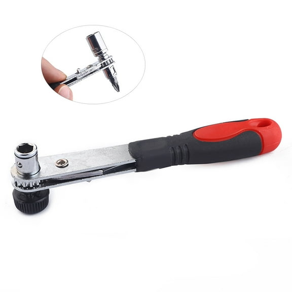 MLINS Mini Ratchet Wrench Screwdriver Bit 1/4" Drive Plastic Handle Ratchet Quick-Release Socket WrenchMini Ratchet Wrench Screwdriver Bit 1/4" Drive Plastic Handle Ratchet Quick-Release Socket Wrench
