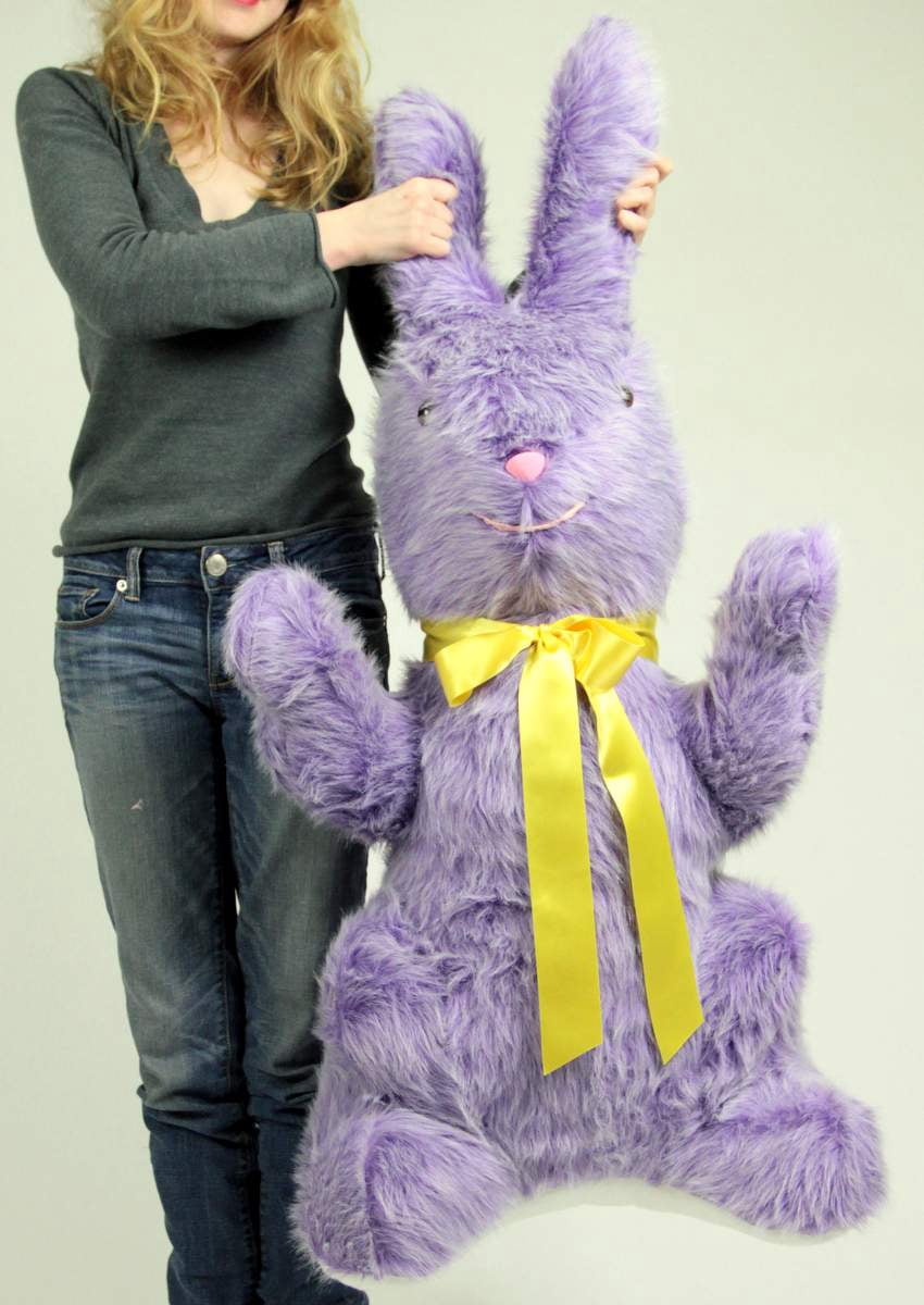 BigPlush Giant Stuffed Purple Rabbit, 42-Inch Soft Plush Toy