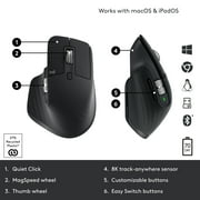 Logitech MX Master 3S, Wireless Performance Mouse, Ergo, 8K DPI, Quiet Clicks, USB-C, Black