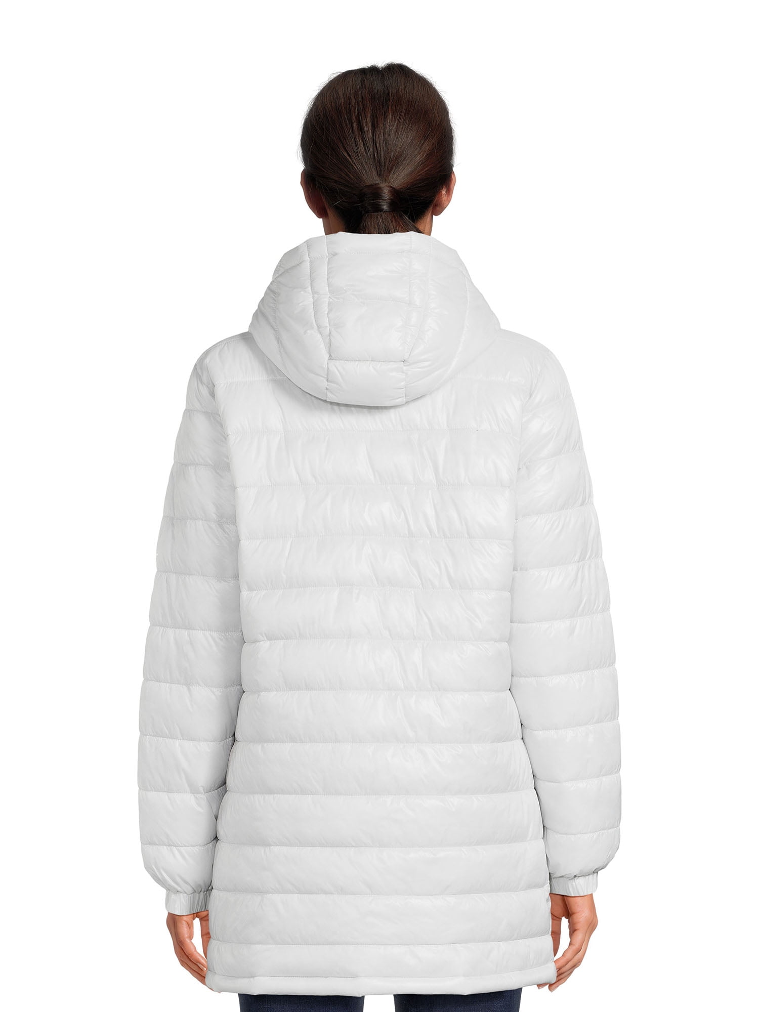 Swiss Tech Women's Hooded Mid Length Puffer Jacket, Sizes XS-3X