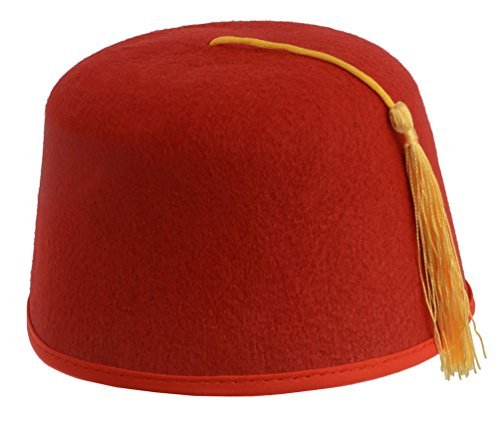 Red felt hat with a tassel Clearance