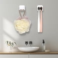 thumbnail image 5 of 2-Piece Set of White self-Adhesive Wall-Mounted Waterproof Toothbrush Holders, Electric Toothbrush Holder for Bathrooms，Suitable for Bathroom Showers., 5 of 7