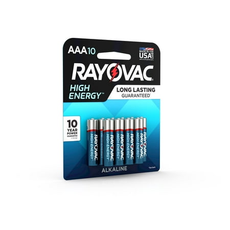 Rayovac High Energy Alkaline, AAA Batteries, 10 Count