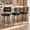 Black, variant on Modern Swivel Bar Stools Set of 3, Counter Height Chairs with Backrest, 26" Faux Leather Upholstery, Bentwood Legs, Ideal for Kitchen Island or Home Bar