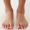 thumbnail image 4 of Women Beaded Ankle Bracelet Adjustable Shell Charm Foot Chain Boho Bead Anklet, 4 of 10