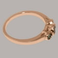 thumbnail image 5 of LBG British Made 9k Rose Gold Real Genuine Emerald Womens Promise Ring - 33 size options - Size 8.25, 5 of 7