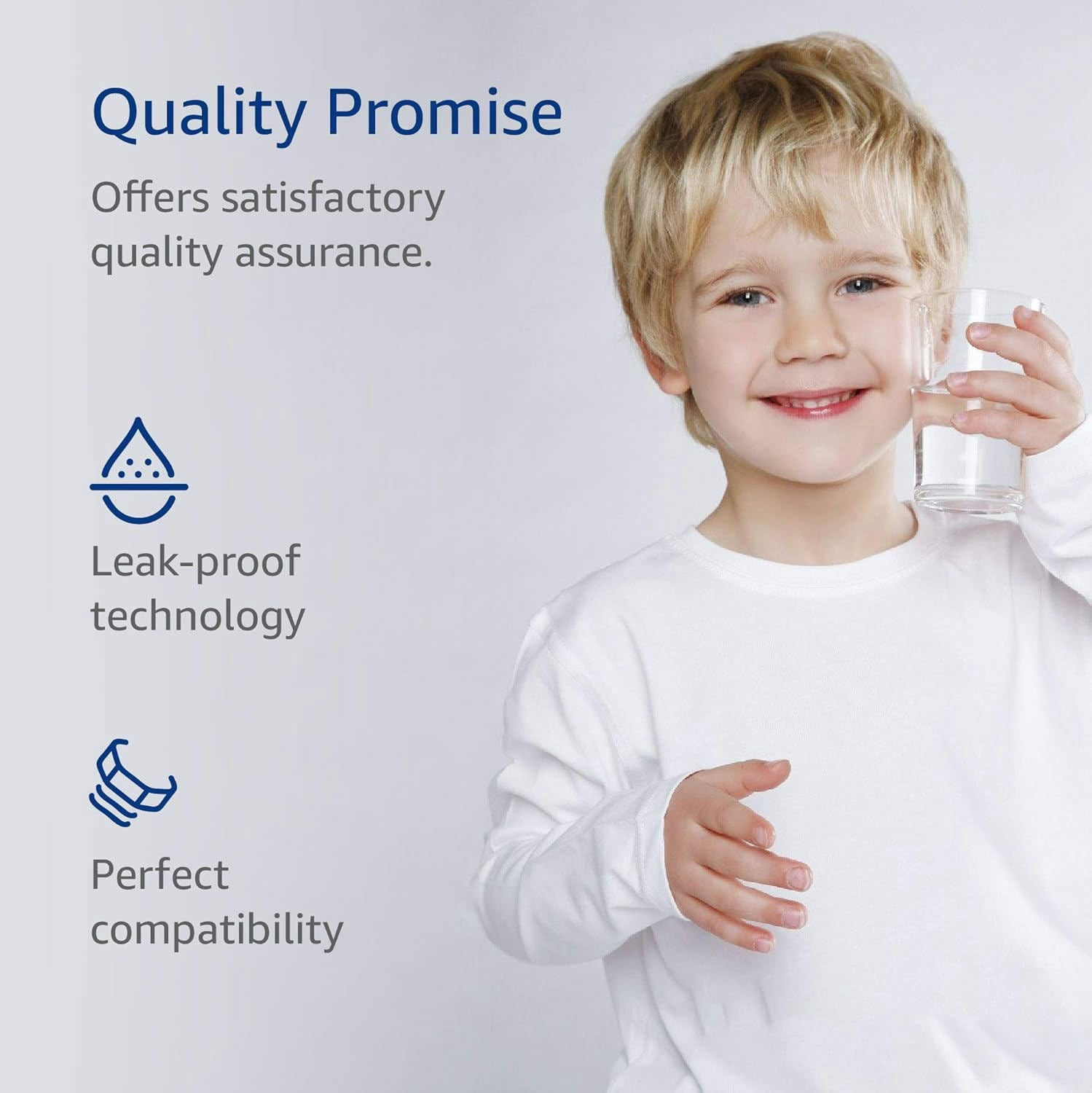 AQUA CREST FQSLF, FQSVF Under Sink Water Filter, NSF/ANSI 401 Certified, Replacement for GE FQSLF, FQSVF, FQSVN, FQROPF, Compatible with GE GXSV65R, PXRQ15F, PNRQ15F, Reduces PFAS, PFOA/PFOS, 2 Pack