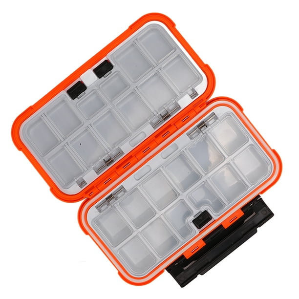 Fishing Tackle Box, Waterproof Double Lock Transparent Cover Fishing Hook  Case For Outdoor Activity