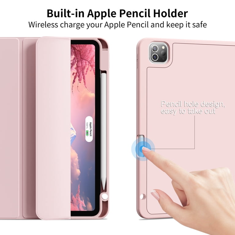 iPad Pro 11 Case 2024 (M4 5. Generation) with Pen Holder, Flexible