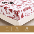 thumbnail image 3 of Christmas Sheets Queen, Soft Brushed Microfiber Bed Sheet Set, 16 Inches Deep Pocket Fitted Sheet, 3 of 3