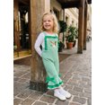 thumbnail image 6 of BemeyourBBs ﻿Toddler Baby Girls Duck Outfit Waffle Knit Striped Romper Overalls Cute Infant Mallard Embroidery Sleeveless Square Neck Bell Bottoms Jumpsuit One Piece Spring Summer Clothes, 6 of 9
