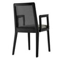 thumbnail image 6 of Side Dining Chair Armchair, Gray, Fabric, Wood, Rattan, Bar Pub Cafe Bistro Dining Kitchen Hospitality Restaurant, Modern Contemporary, HB37086, 6 of 9