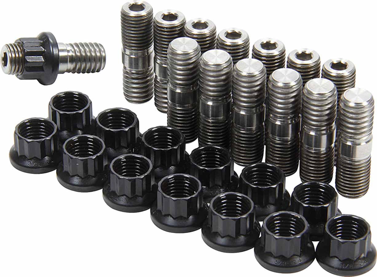 Allstar Performance SBC 3/8 in Titanium Header Stud 12 pc P/N 17010