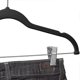 thumbnail image 5 of hangers with clips 10 pack velvet for clothes storage, 5 of 5