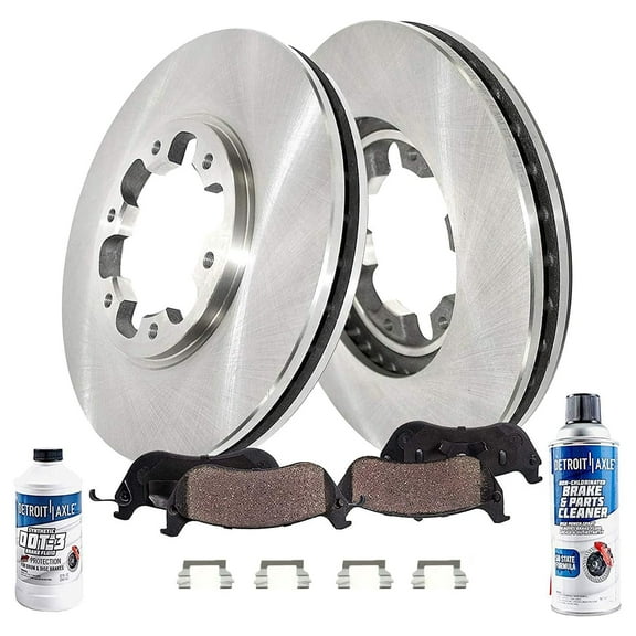 Detroit Axle - 283mm Front Brakes and Rotors Brake Pads Replacement for Nissan Pathfinder Infiniti QX4