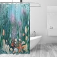 thumbnail image 2 of Watercolor Sea Creatures Shower Curtain for Bathroom Modern Bathroom Decor Waterproof Washable Fabric Shower Curtains with 12 Hooks for Hotel Bathroom Bathtubs 60x72 Inch, 2 of 6