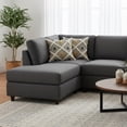 thumbnail image 6 of LR Home Lara Striped Transitional Cotton Throw Pillows, Black/Yellow, 20" x 20", Set of 2, 6 of 7