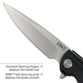 thumbnail image 4 of CRKT LCK + Everyday Carry Assisted Folding Knife with Liner Lock: Stainless Steel Plain Edge Blade, Glass-Reinforced Nylon Handle, Pocket Clip, 3801, 4 of 8
