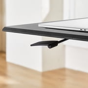 EDX Small Standing Desk, Mobile Portable Rolling Desk with Lockable Wheels & Adjustable Height, for Home Office, Black