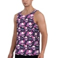 thumbnail image 2 of Rateoe Skull Flower Pattern Sleeveless Gym Shirt Muscle Tee Breathable Workout Shirt Slim-Fit Tank Quick Dry Fit Muscle Tank Top Bodybuilding Sleeveless T Shirt-4X-Large, 2 of 7