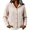 Khaki, variant on Women's Striped Button Front Hoodie Sweatshirts, Crepe Fabric Long Sleeve Pullover Tops for Women, Hooded Going Out Clothes with 2 Chest Pockets, Casual Striped Button Up Hoodie Sweatshirt Black L
