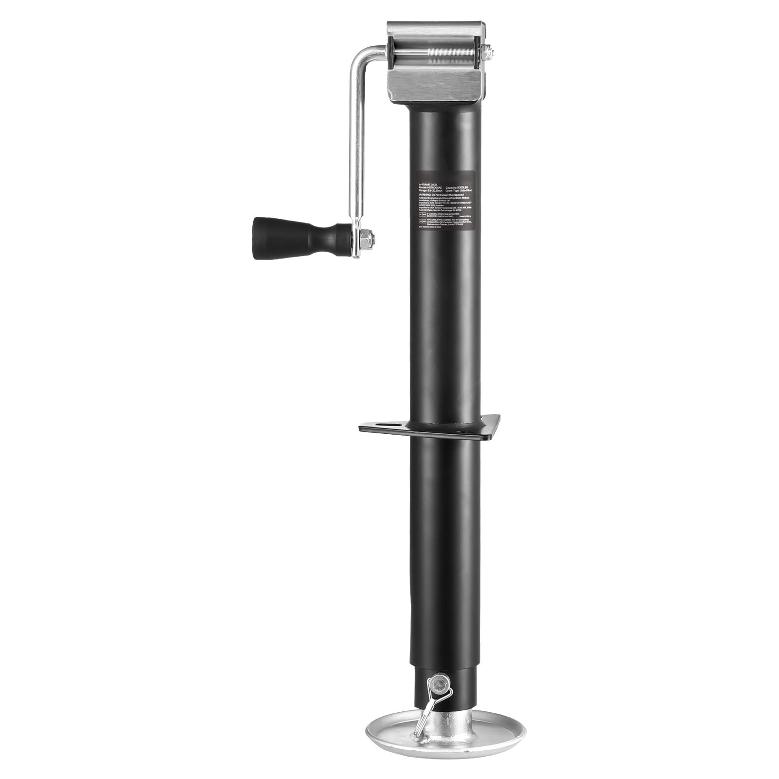A-Frame Trailer Jack,5000 lbs Dynamic Load Capacity,Trailer Jack Stand with Handle&Rectangular Footpad,15-"Vertical Travel,Suitable for RV,Horse,Utility Trailers,Yacht Trailers