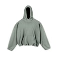 thumbnail image 1 of Sudadera con capucha para hombre, lisa, de manga larga, polar, de ancho corto, doble capa, estilo urbano occidental, sudadera con capucha, blusa de poliéster para hombre, 1 of 8