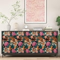 thumbnail image 3 of Tiger Head Peel and Stick Wallpaper￼ Animal Print Wallpapers Blue Tropical Wall Paper Removable Colorful Renter Friendly Wall Decor for Bedroom Closet Cabinet 17.5 x 78.5In, 3 of 12