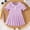 F-48Purple, variant on ZHOGXU Toddlers Kids Girls Summer Dress Short Sleeves Peter Pan Collar Solid Color Pleated Fashion Comfortable Dresses For Casual Daily Wear,Mint Green,6-12 Months