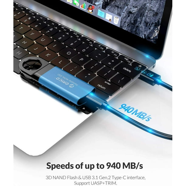 AIMTYD Disque dur externe SSD portable Mini M.2 NVME 256 Go jusqu