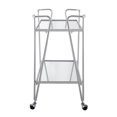 thumbnail image 3 of Putnam Silver Mid-Century Bar Cart, 3 of 8