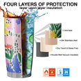 thumbnail image 7 of 20 Oz Pioneer Flower Coffee Tumbler Double Wall Insulated Stainless Steel Water Bottle | Metal Reusable Thermoses Flask with Cup Cap | Leak & Sweat Proof with Anti-Dust Lid, 7 of 7