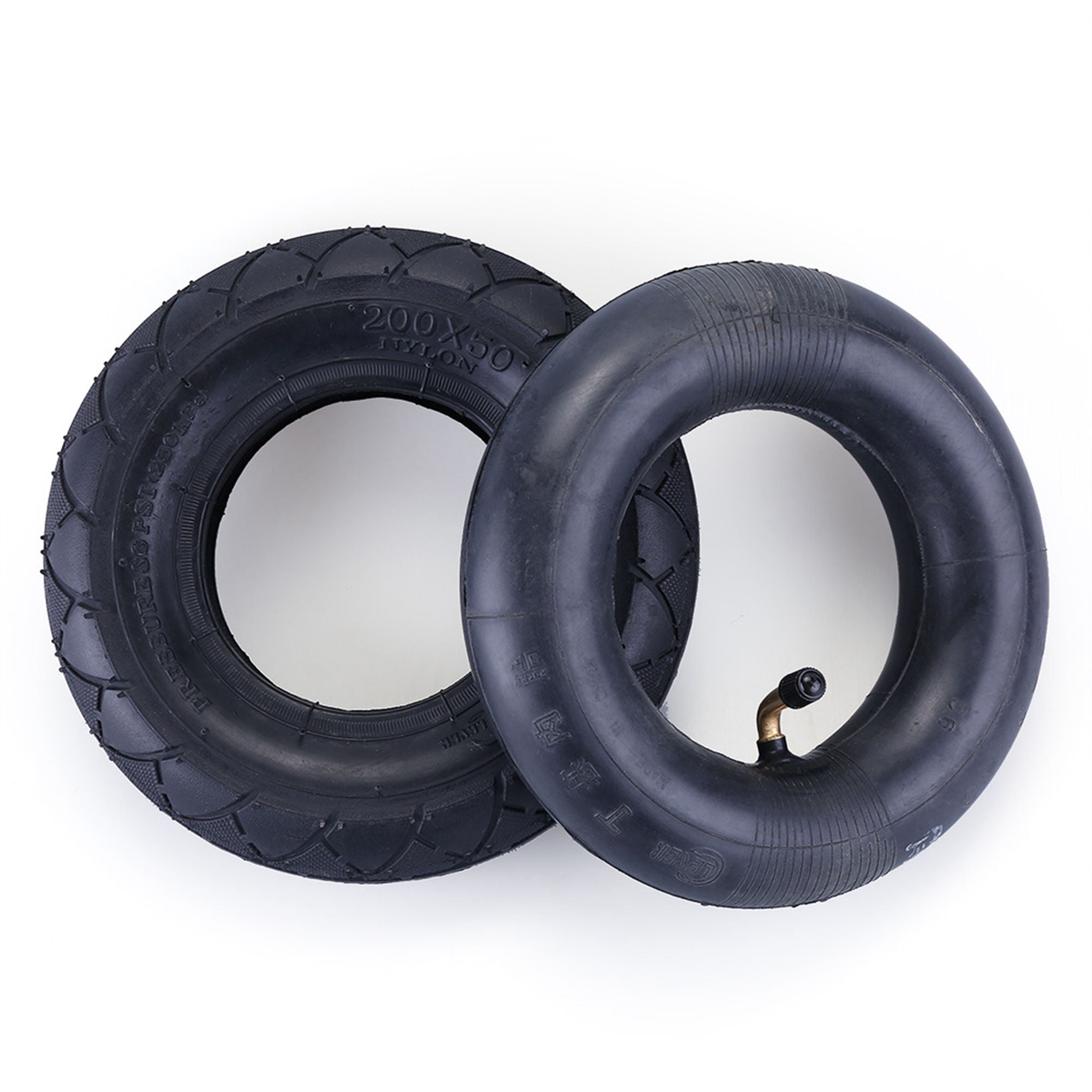 200x50 Elastic Tire & Inner Tube Set Rubber Tyre for Crazy Cart Electic Scooters 