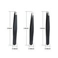 thumbnail image 5 of 3 Piece Stainless Steel Tweezer Set with Travel Case, Slant, Pointed and Flat Tweezers for Grooming, TIKA, 5 of 9