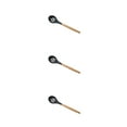 thumbnail image 4 of relayinert Kitchenware Wooden Handle Silicone Shovel Spoon Colander Brush Spatula Tool Missed 3Set, 4 of 6
