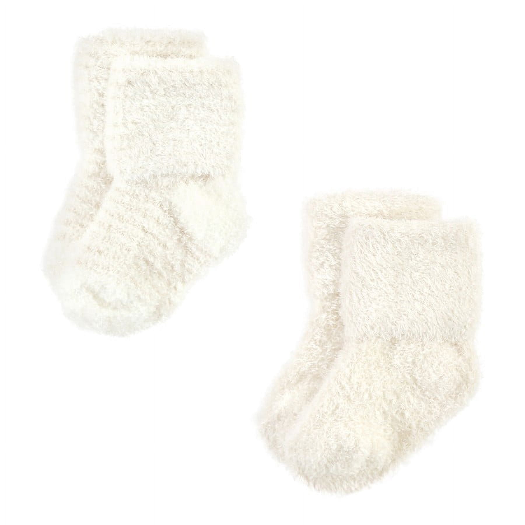Hudson Baby Unisex Baby Chenille Socks, Beige Stripe