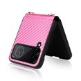 thumbnail image 5 of Allytech Galaxy Z Flip 4 Case with Shoulder Strap, Carbond Fiber Protective Anti-scratch Drop Proof Adjustable Strap Wrist Case Cover for Samsung Galaxy Z Flip 4 5G (2022)- Pink, 5 of 7