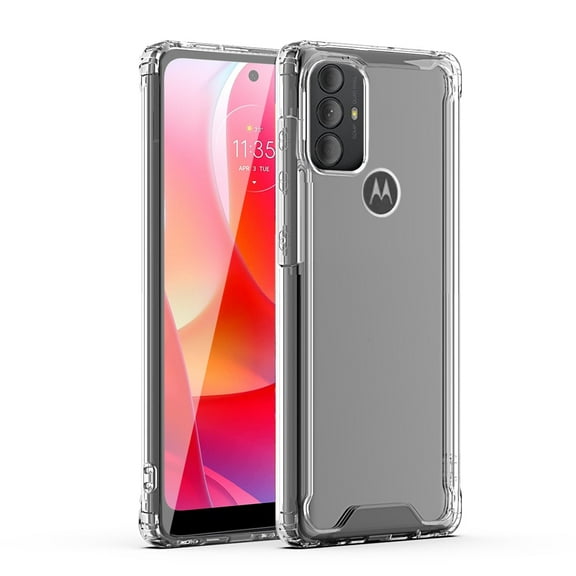 Reiko High Quality 2X Clean PC & TPU Bumper Case in Clear for Moto-G Power 2022 /Moto-G Pure 2021