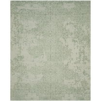 SAFAVIEH Restoration Vintage Amelia Floral Wool Area Rug, Grey/Turquoise, 8' x 10'