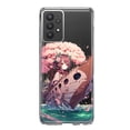 thumbnail image 1 of MUNDAZE Samsung Galaxy A32 Shockproof Clear Hybrid Protective Phone Case Kawaii Manga Pink Cherry Blossom Japanese Girl Boat Cover, 1 of 5