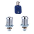 thumbnail image 1 of 2pcs 17mm Arcade Machine Cash Door Tool Box Tubular Cam Locks with 1pc Key, 1 of 7
