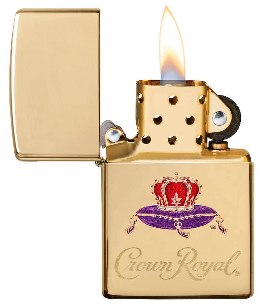 Zippo Crown Royal High Polish Brass Pocket Lighter