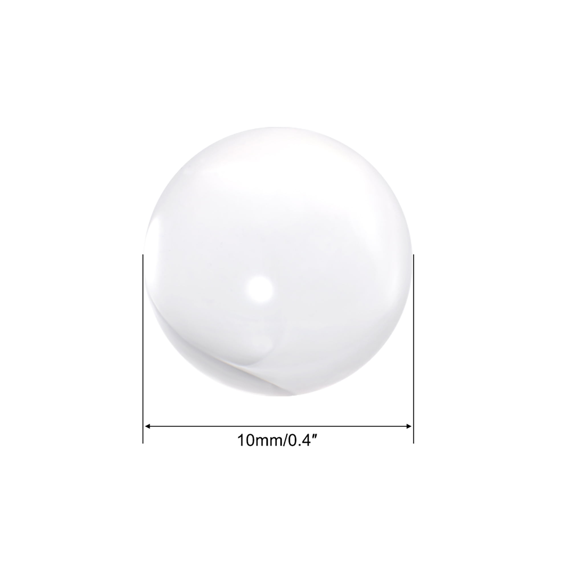 YJZR 2pcs Round Clear Solid Acylic Sphere Transparent Ornament Crystal Ball 10mm//0.4 Inches Diameter
