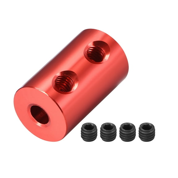 Shaft Coupling 2mm to 4mm Bore L20xD12 Robot Motor Wheel Rigid Flexible Coupler Connector Red