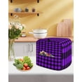 thumbnail image 5 of Black Purple Plaid Stand Mixer Dust Cover with Storage Pocket & Handles, Farmhouse Simple Buffalo Checked Fits All Tilt Head & Bowl Lift Kitchen Appliance Cover Organizer Bag Accessories, 6-8 Quart, 5 of 6